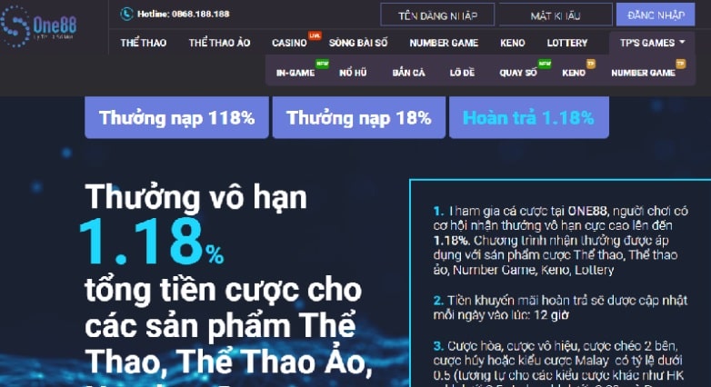 Nhiều chương trình khuyến mãi tại One88