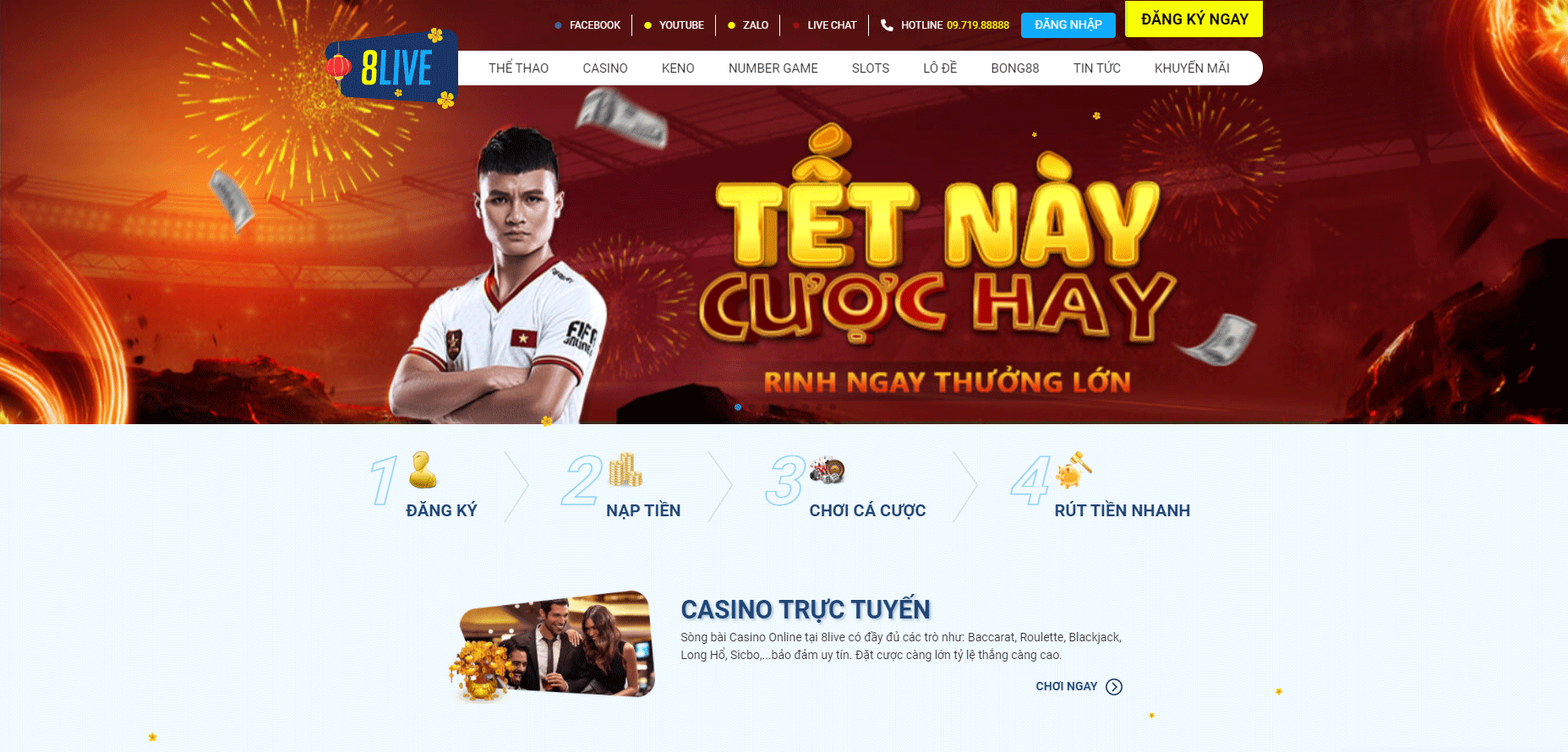 Một vài điều khoản đăng ký 8LIVE