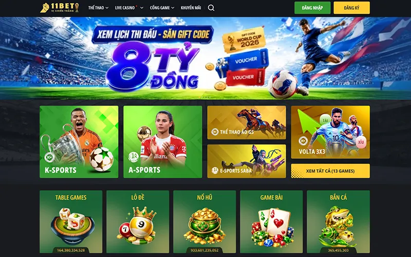 11BET - Trang bóng đá lâu đời bảo mật cao
